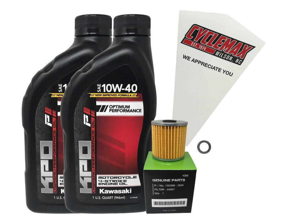 OEM Std 10W-40 Oil Change Kit fits 1988-2005 Kawasaki BAYOU 300