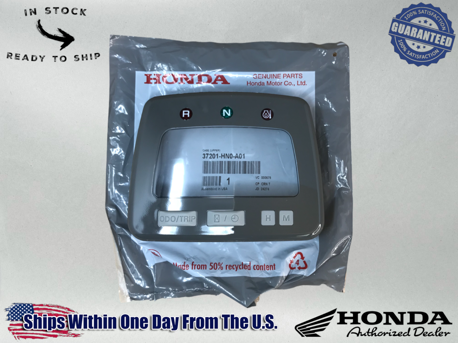 Honda OEM 00-06 TRX 350 RANCHER TE 2X4 ES SPEEDOMETER DASH COVER 37201-HN0-A01