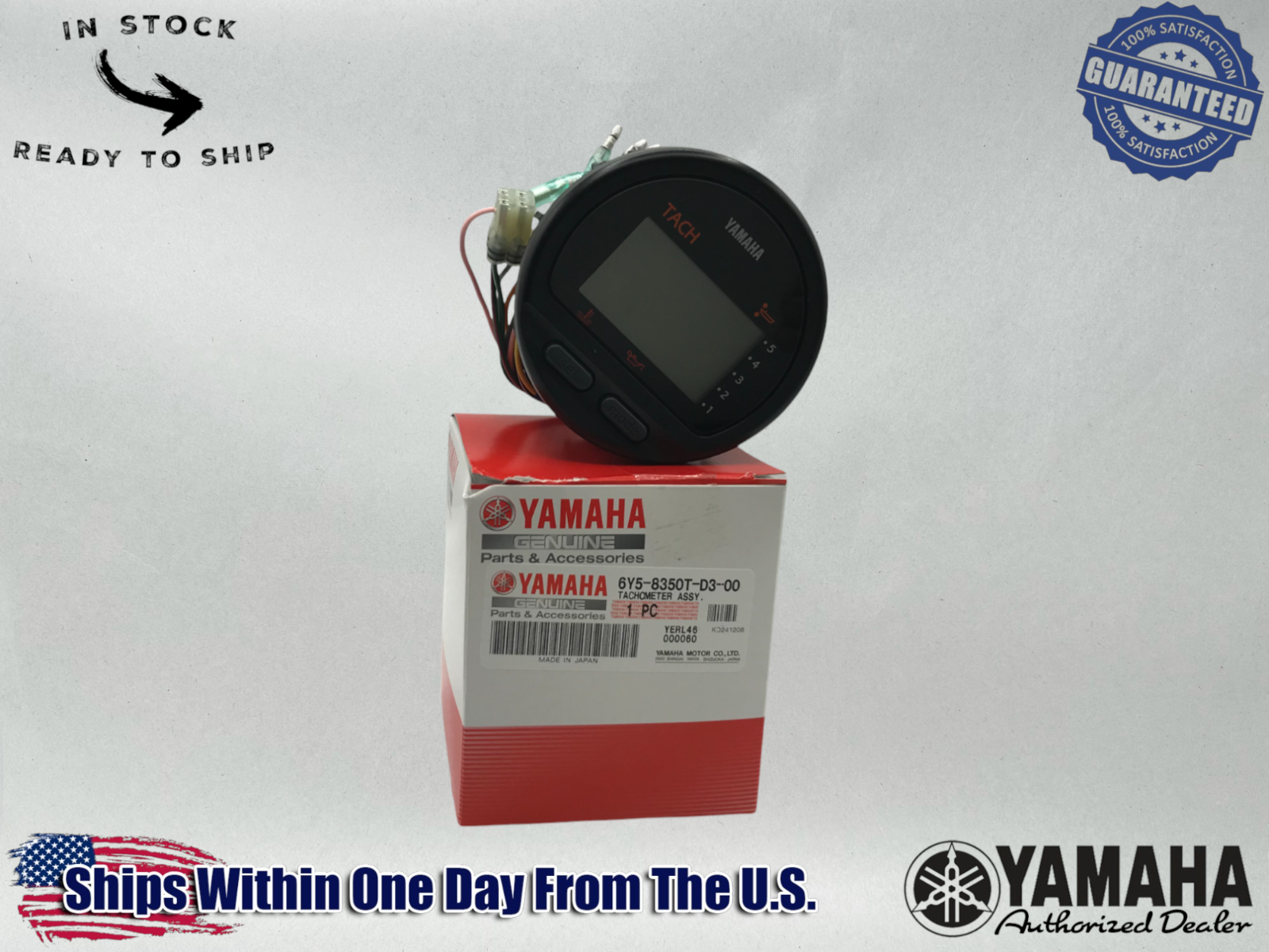 Yamaha Marine Tachometer Assembly, 6Y5-8350T-D1-00