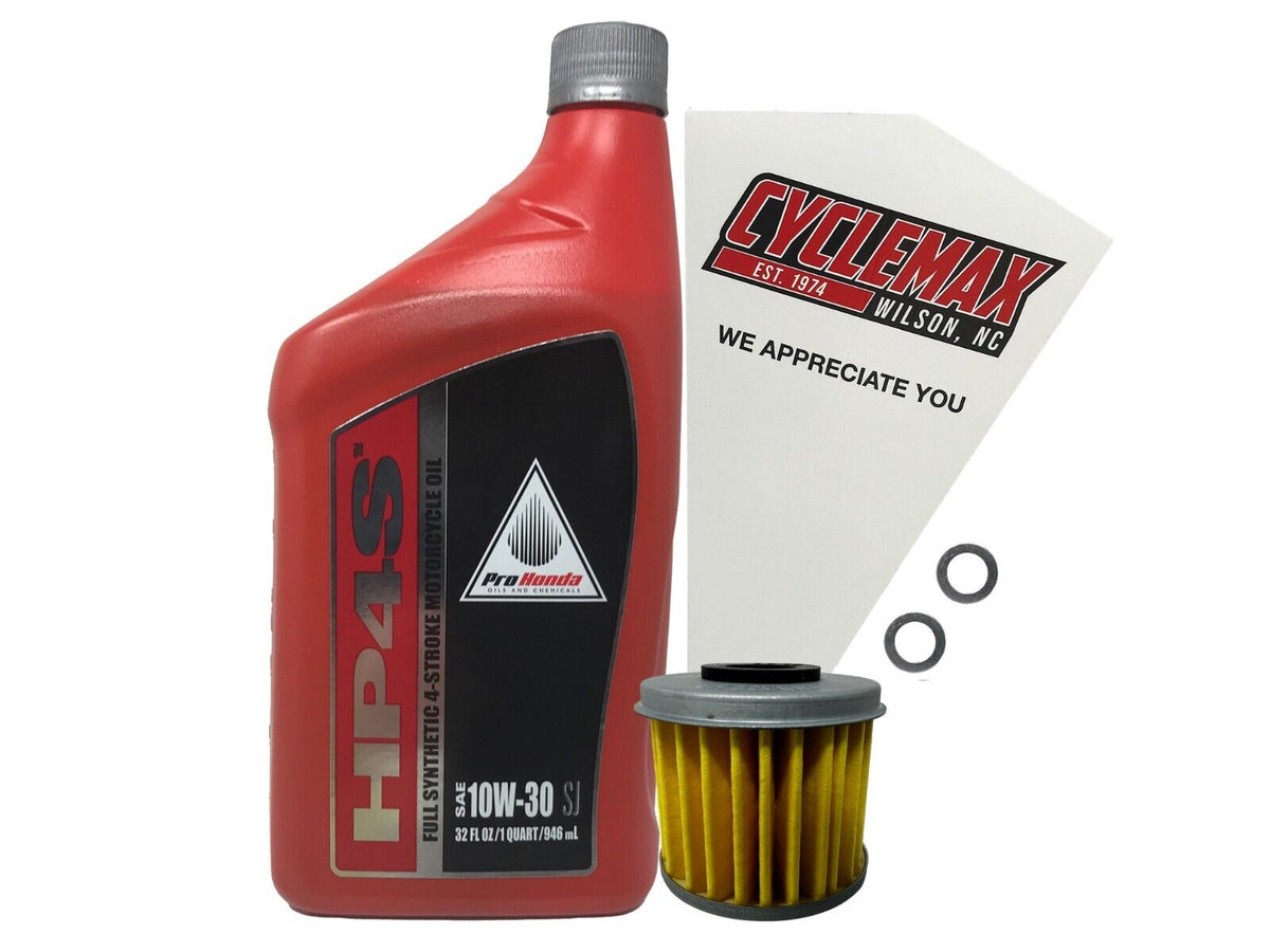 Cyclemax OEM Full Synthetic Oil Change Kit fits 2004-2024 Honda CRF250R