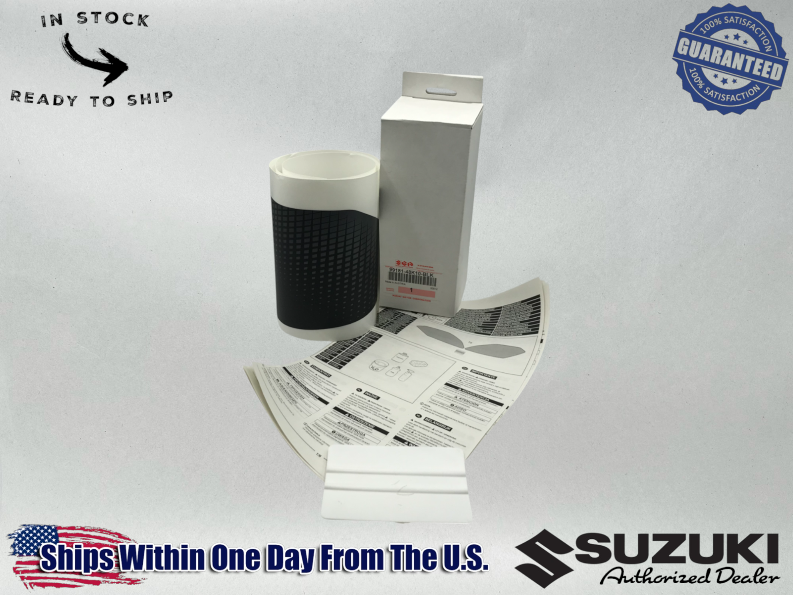 Suzuki Genuine OEM BLACK TANK PAD PROTECTION GSX-S1000 GT 99181-48K10-BLK