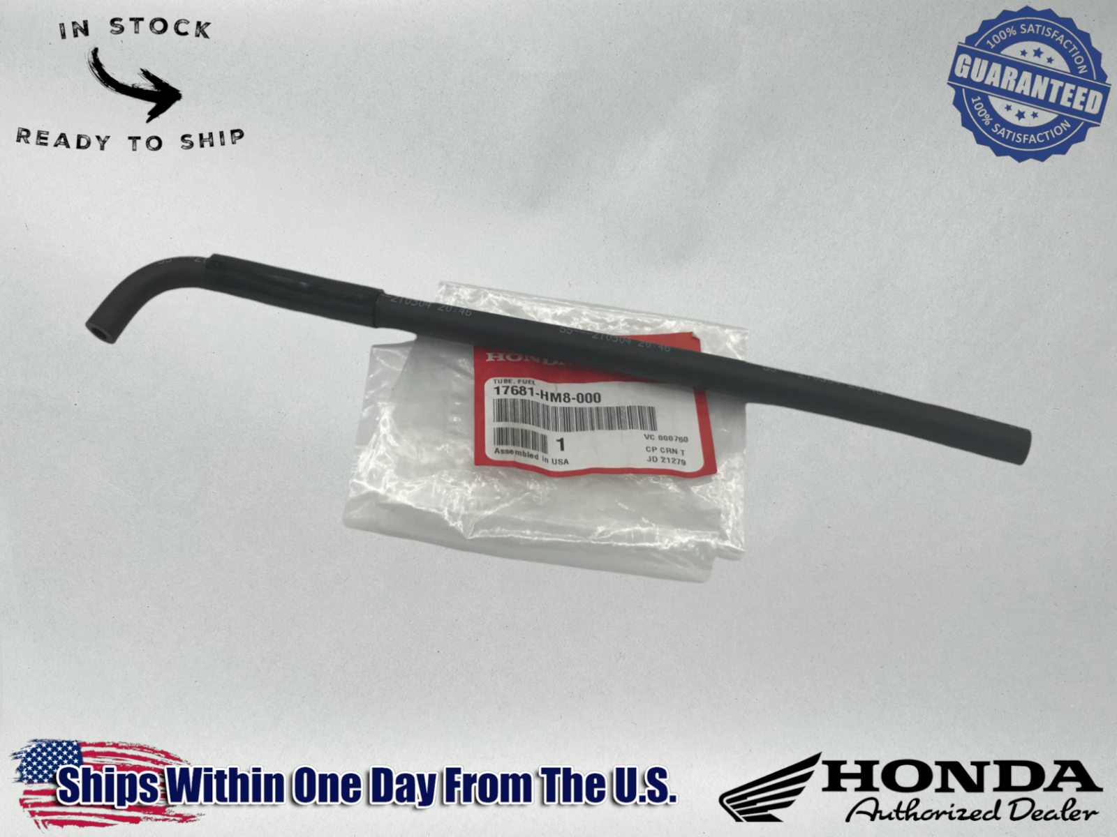 Honda OEM Fuel Petcock Fuel Line Recon 250 Sportrax 250 TRX250 17681-HM8-000