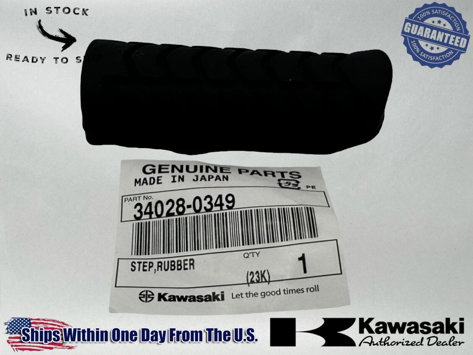 Kawasaki Genuine OEM Authentic Rubber Step 34028-0349