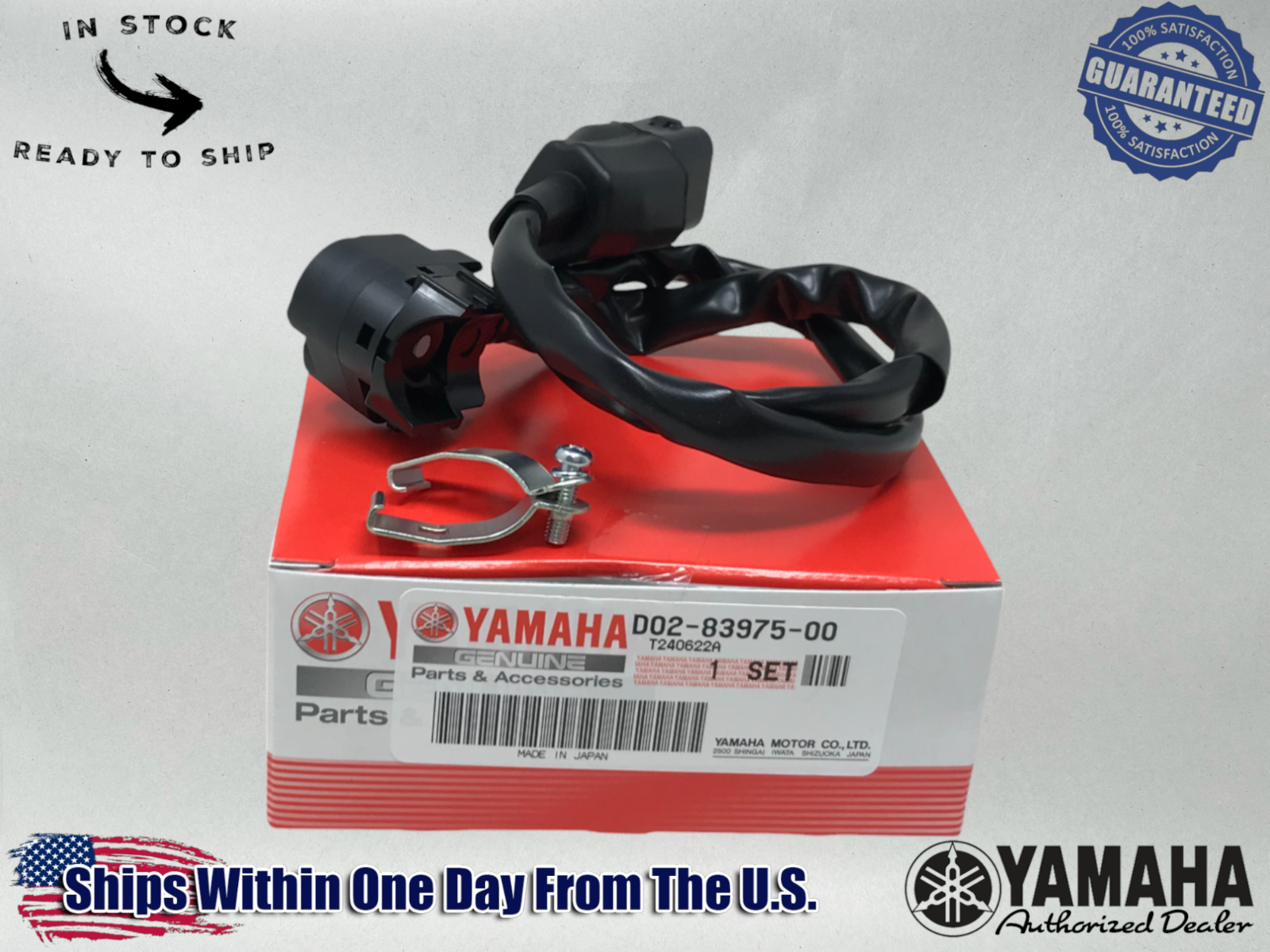 Yamaha Genuine OEM Authentic  Lh Map Control Kill Button Switch D02-83975-00-00