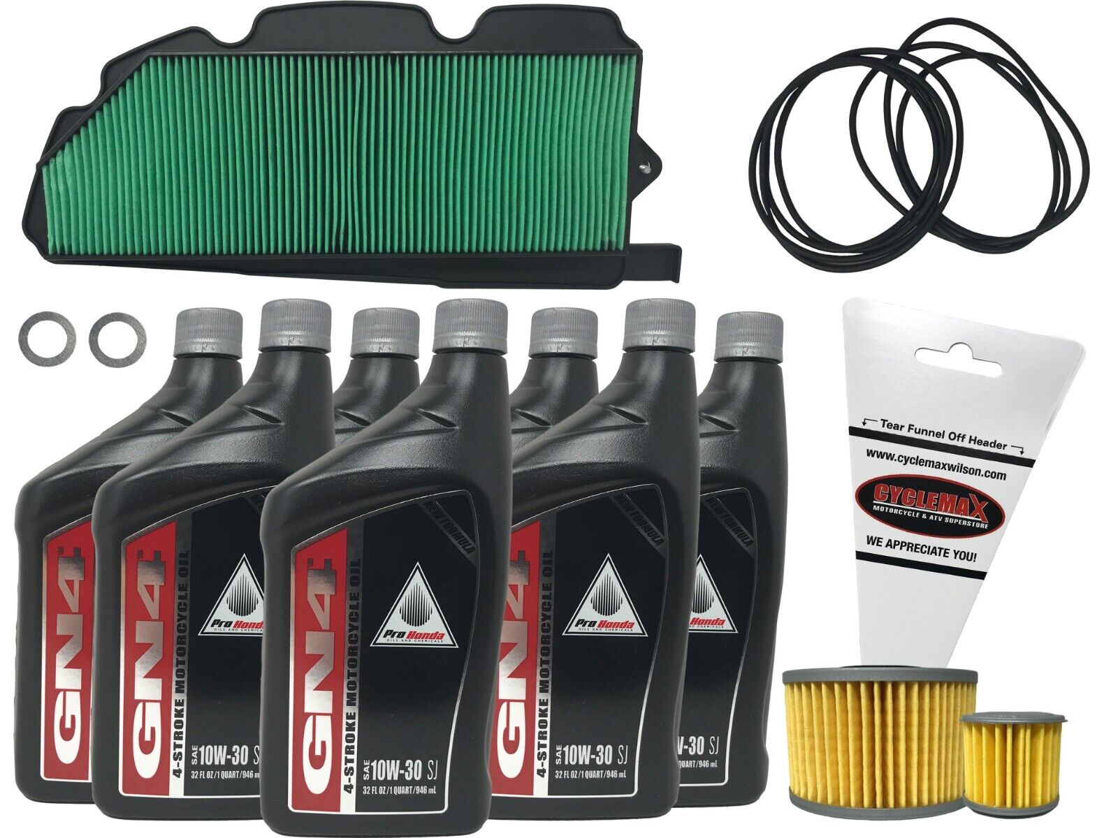 2016-2023 Honda Pioneer 1000 SXS OEM Maintenance Kit with 7 Qts of 10W-30 Oil