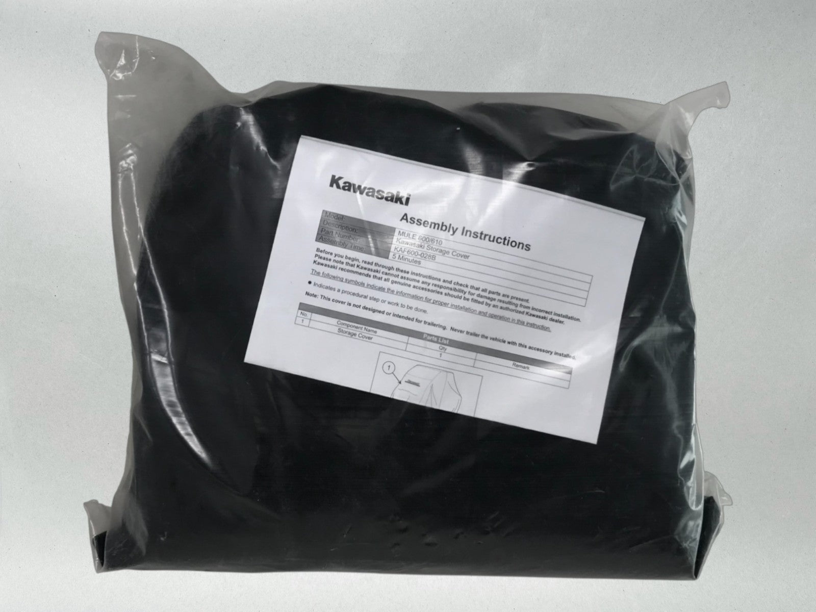 Kawasaki Genuine OEM Authentic 2005-23 Mule 600/610 SX Storage Cover KAF600-028B