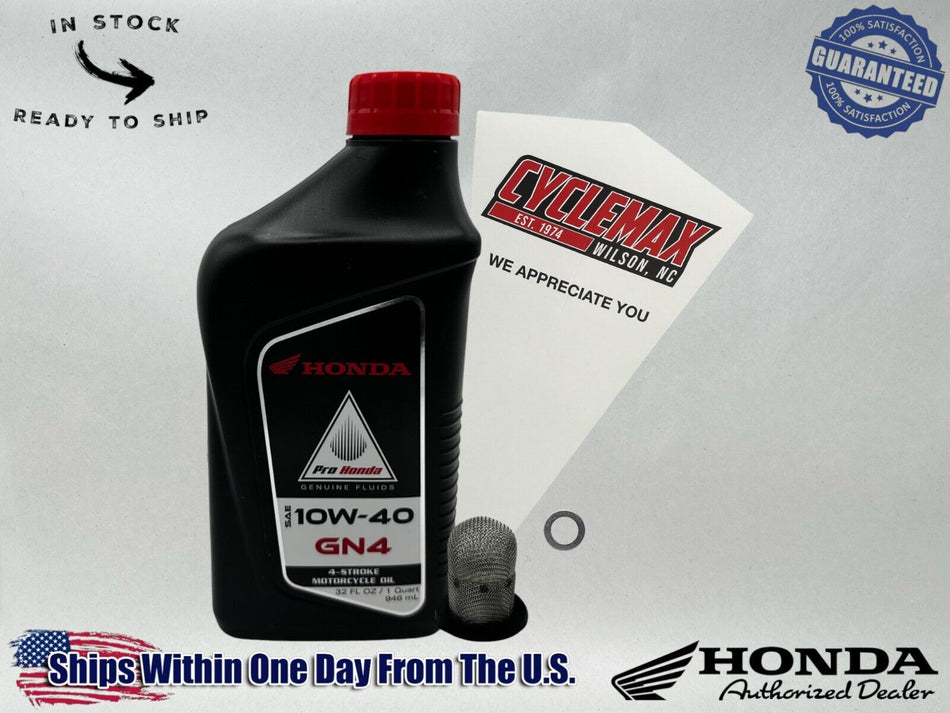 Cyclemax Standard GN4 10W-40 Oil Change Kit fits 2002-2009 Honda CHF50