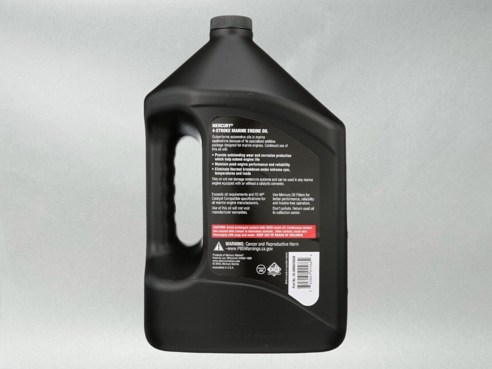 Mercury OEM SAE 25W-40 4-Stroke Marine Engine Oil 1 Gallon 8M0078628