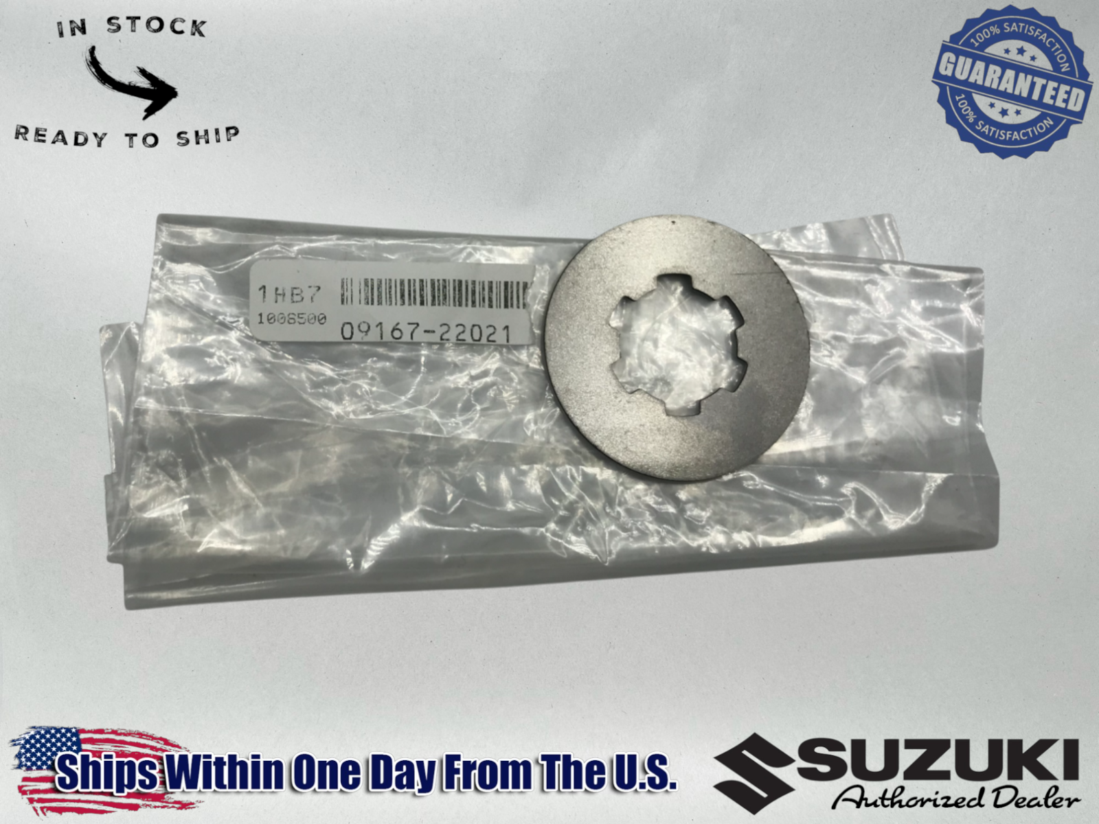 Suzuki Genuine OEM Authentic LOCK WASHER FOR CLUTCH HUB SLEEVE 09167-22021