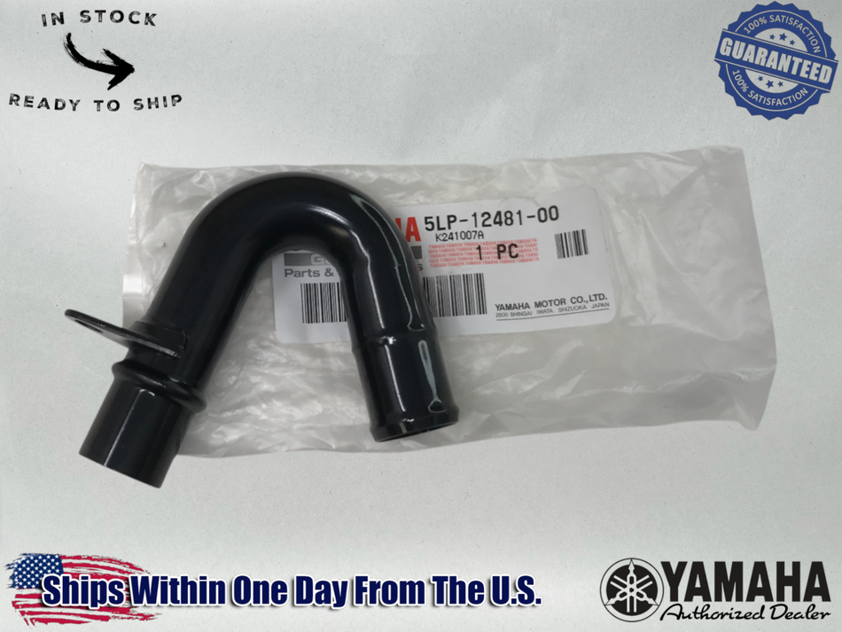 Yamaha OEM Raptor 660R 660 Head Pipe Coolant Line Pipe Tube 5LP-12481-00-00