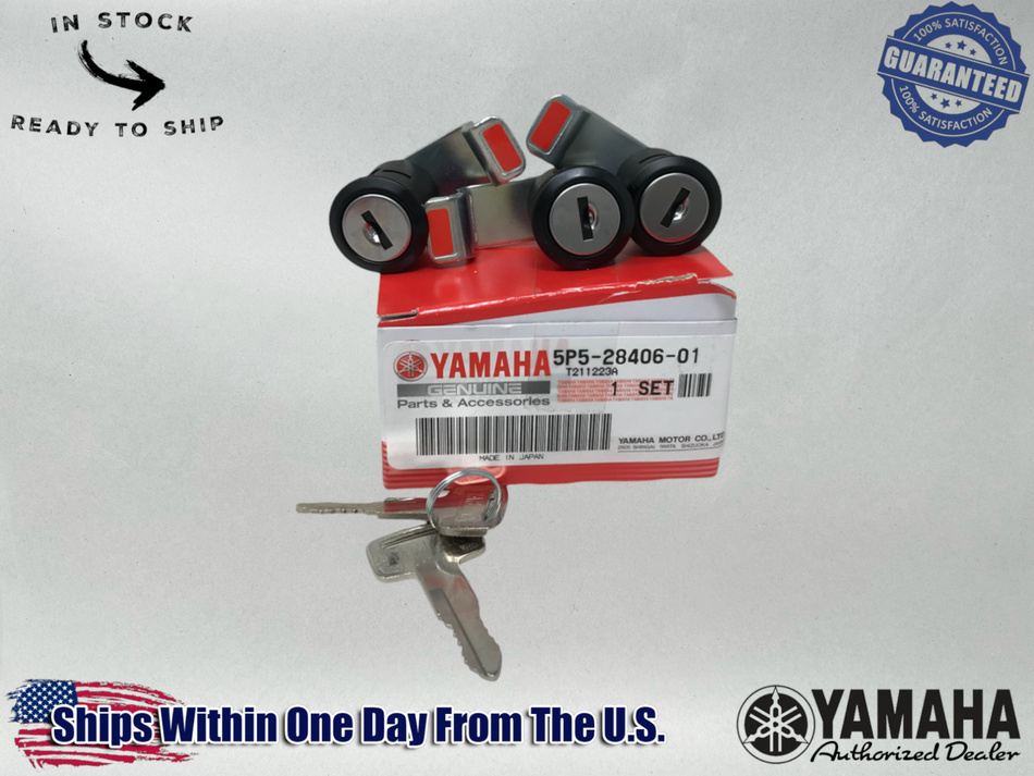 Yamaha OEM (03-24) FJR1300 Side Top Case Lock Set 5P5-28406-01-00