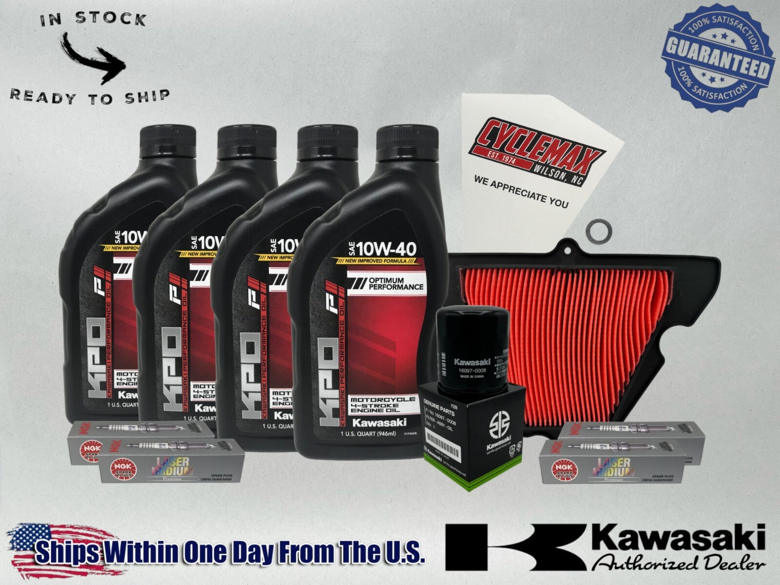 Cyclemax Standard KPO Tune-Up Kit compatible with 2025 Kawasaki NINJA 1100SX