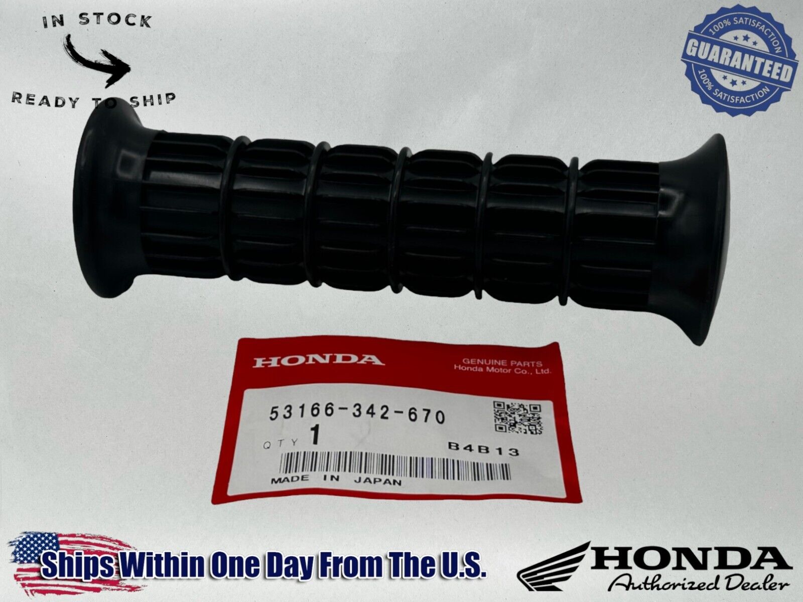 Honda Genuine OEM Authentic Handle Grip Left 53166-342-670