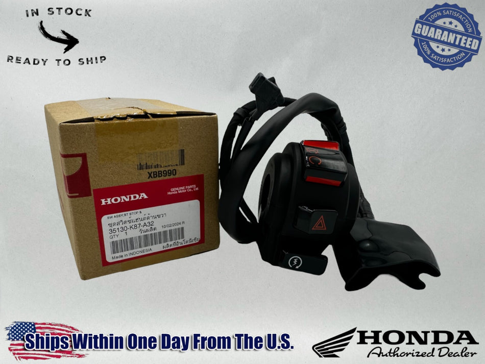 Honda OEM Switch Assembly 35130-K87-A32 - CMX300 500 Rebel 20-24