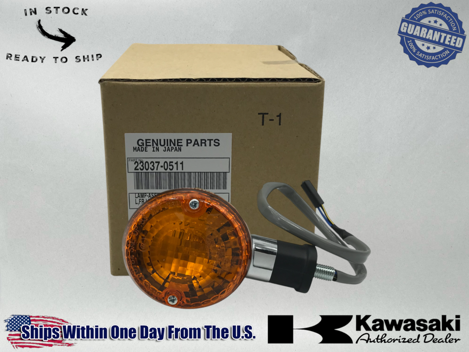 Kawasaki Genuine OEM 2006-23 VULCAN 900 CLASSIC FRONT LT TURN SIGNAL 23037-0511