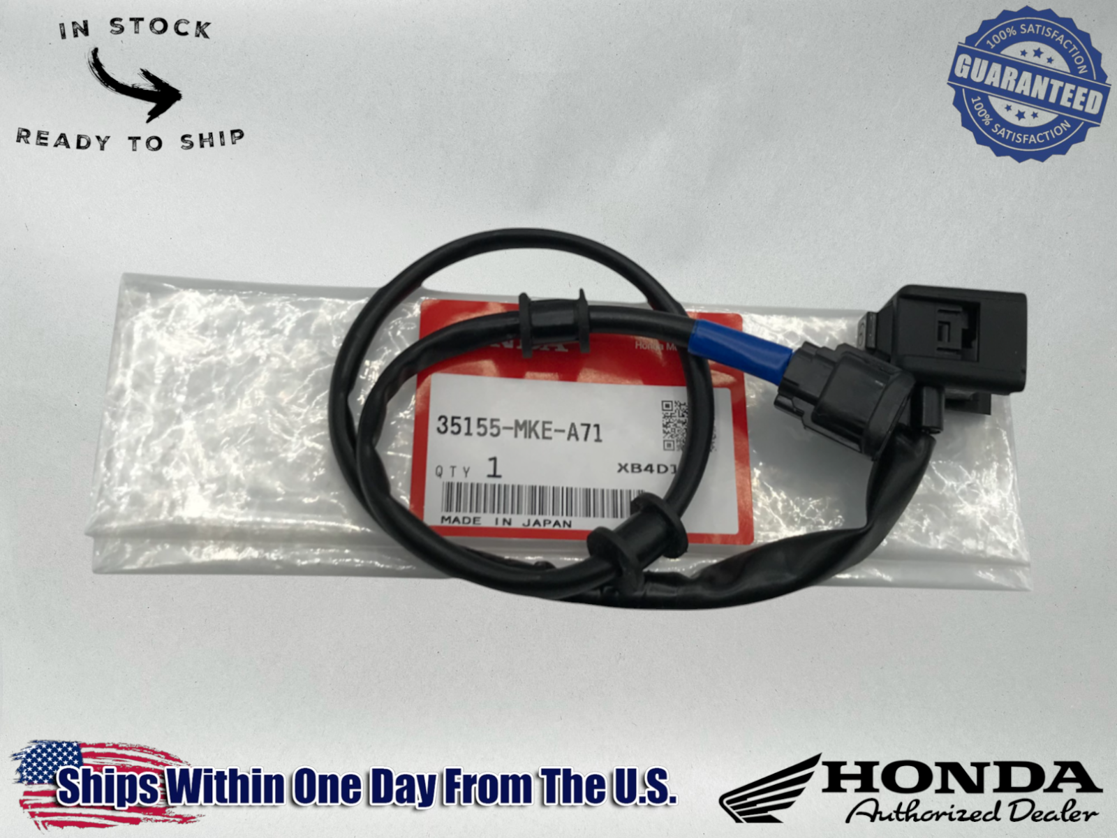 Honda Genuine OEM Authentic STARTER BUTTON / STARTER SWITCH 35155-MKE-A71 