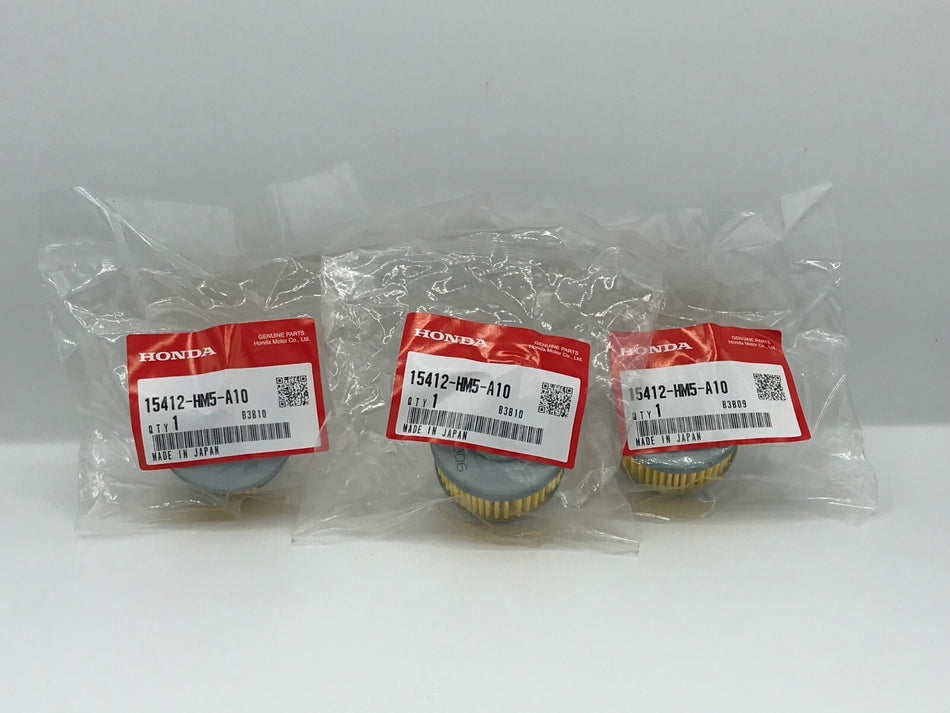 3 Pack Honda OEM Oil Filter 15412-HM5-A10 TRX350 TRX400 TRX450 Rancher Foreman 4