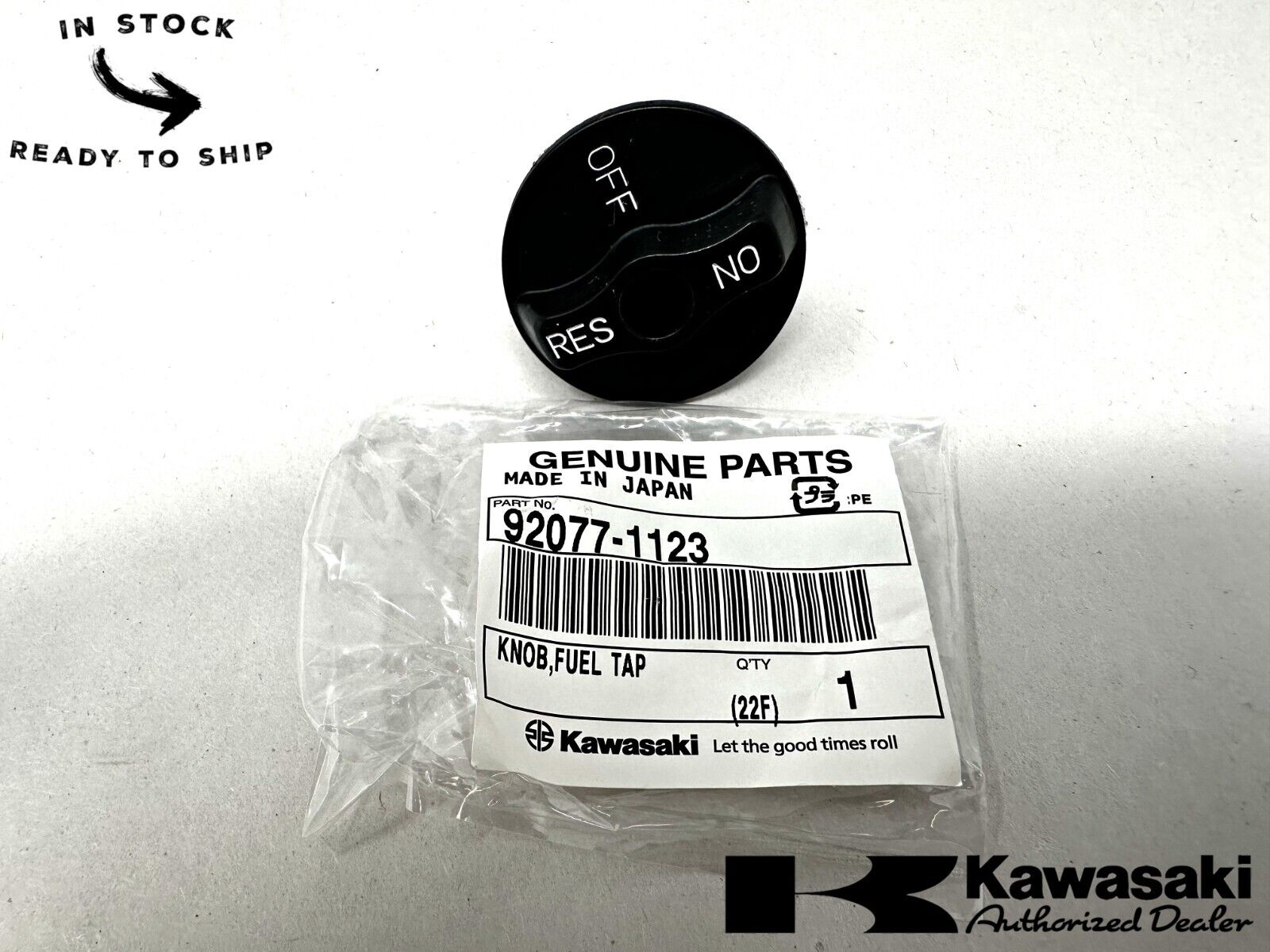 Kawasaki Genuine OEM Fuel Tap Knob 92077-1123