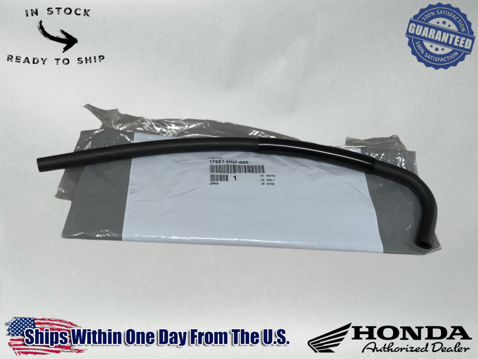 Honda OEM Authentic Fuel Tube TRX400FA Rancher 2004-06 17681-HN7-000