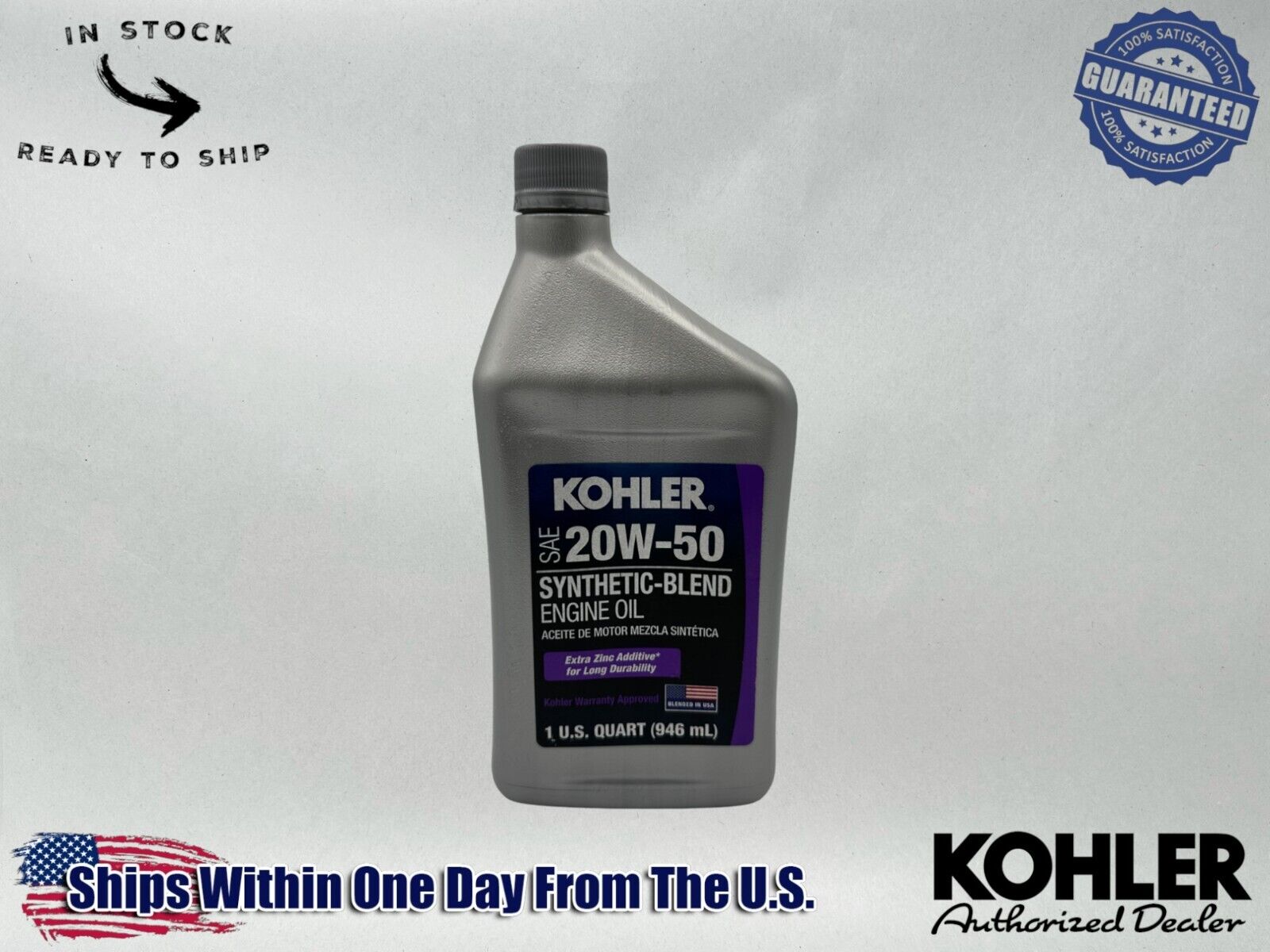 Kohler Genuine OEM Synthetic Blend SAE 20W-50 4-Cycle Engine Oil 25 357 68-S