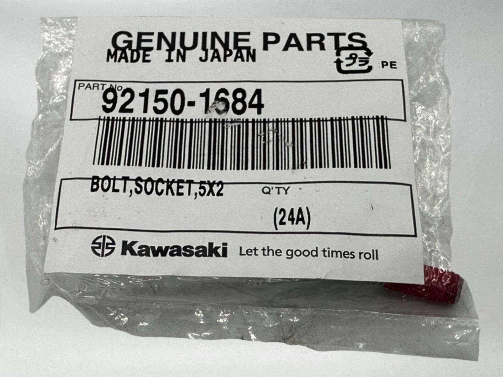 Kawasaki Genuine OEM Authentic Socket Bolt 5X25 92150-1684