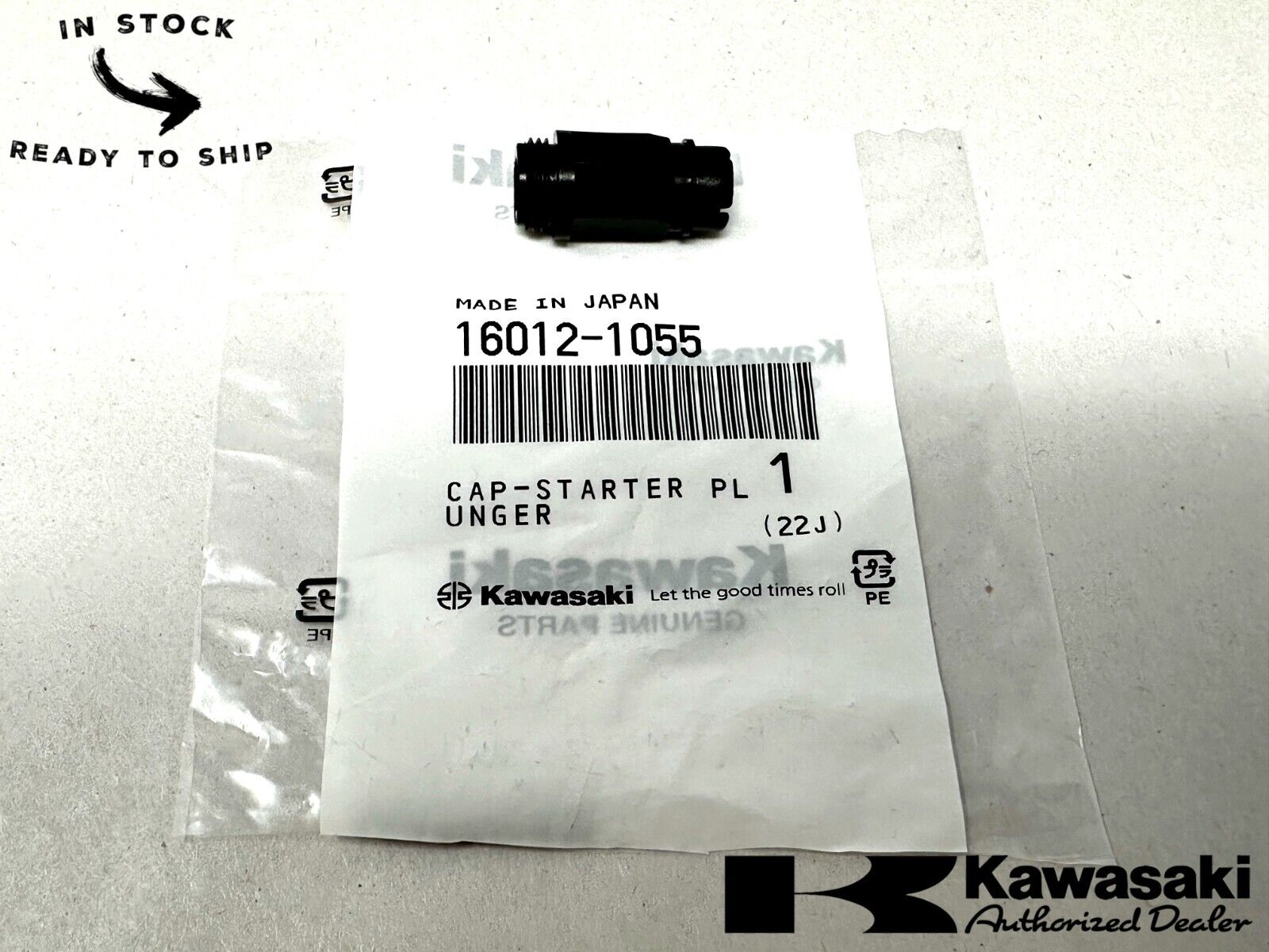 Kawasaki Genuine OEM Starter Plunger Cap 16012-1055