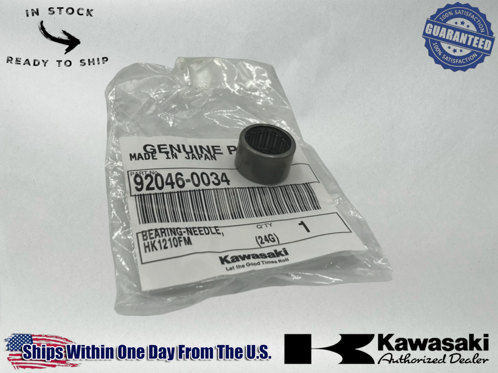 Kawasaki Genuine OEM Authentic Needle Bearing 92046-0034 1