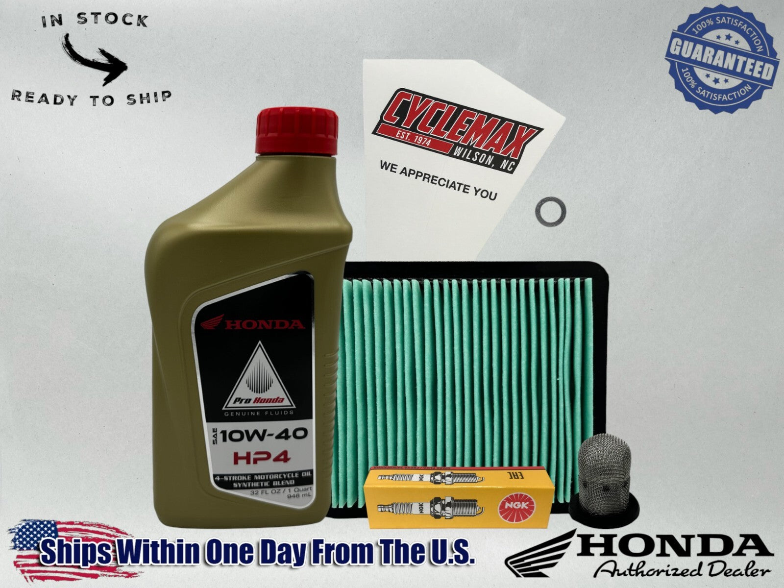 Cyclemax Semi-Synthetic HP4 Tune-Up Kit compatible with 2002-2009 Honda Metropolitan