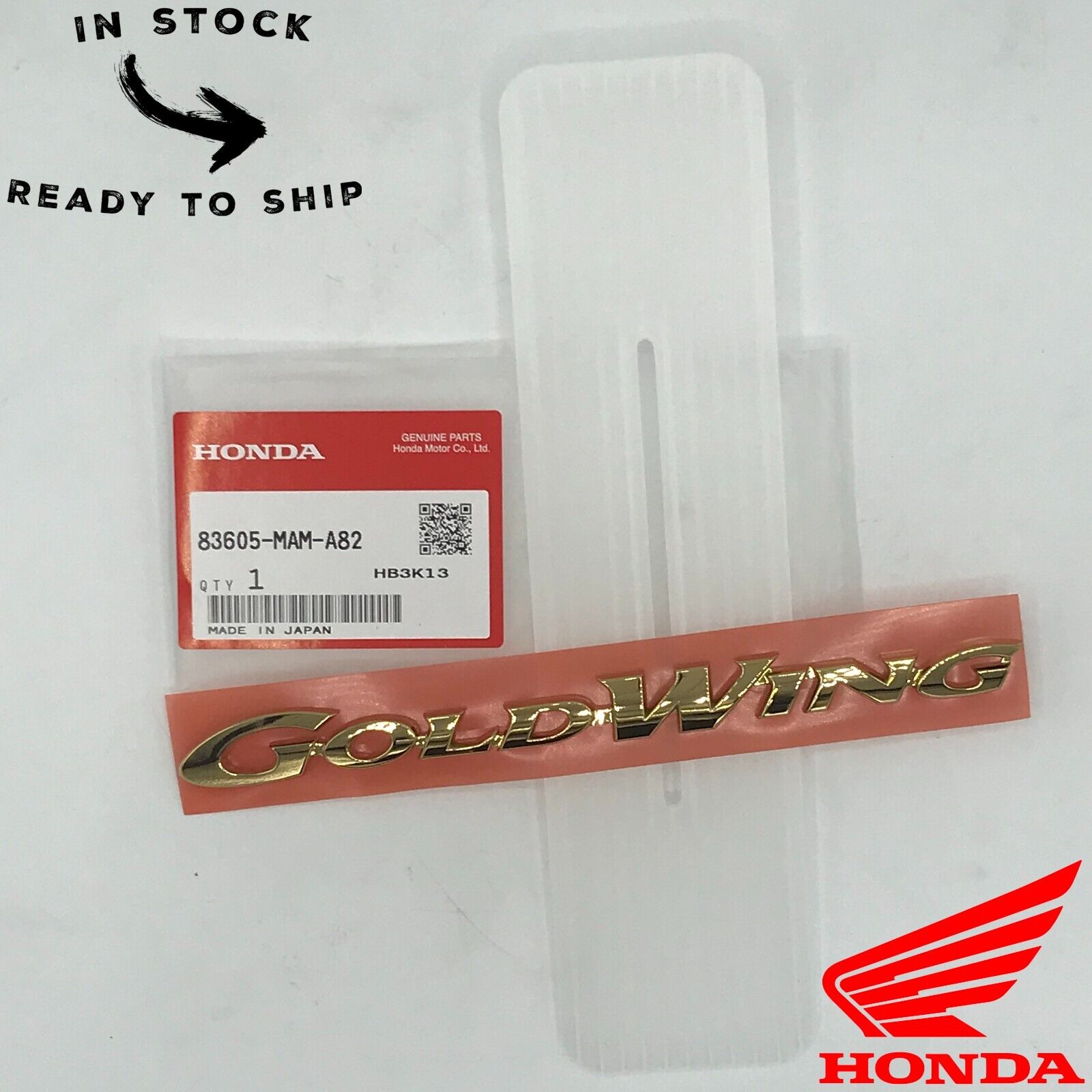 Genuine OEM Honda Right Side Cover Emblem 83605-MAM-A82