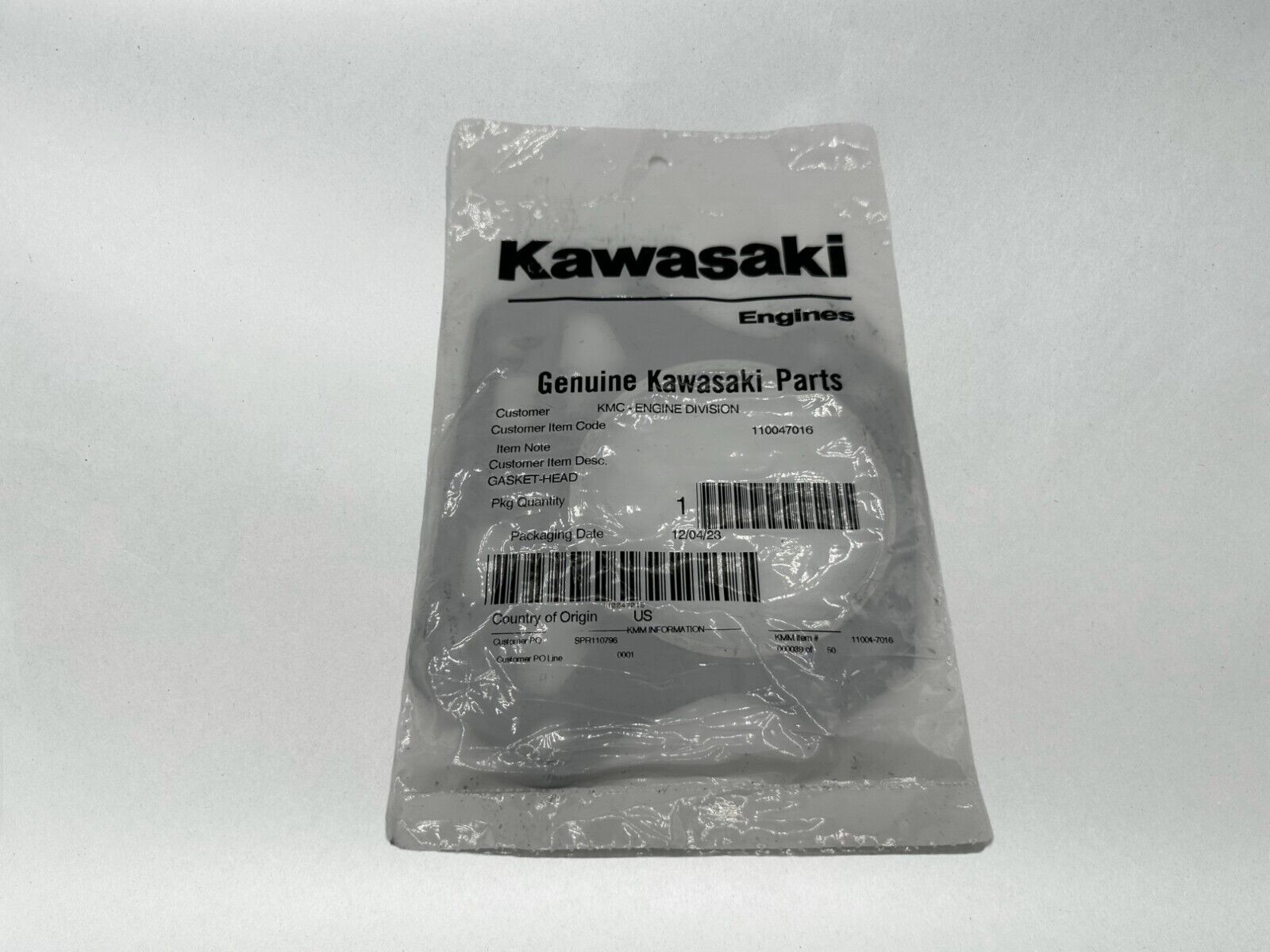 Kawasaki Genuine OEM Head Gasket 11004-7016