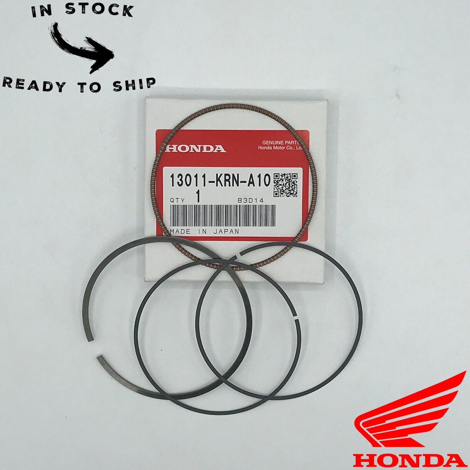 Genuine OEM Honda Standard Piston Ring Kit 13011-KRN-A10