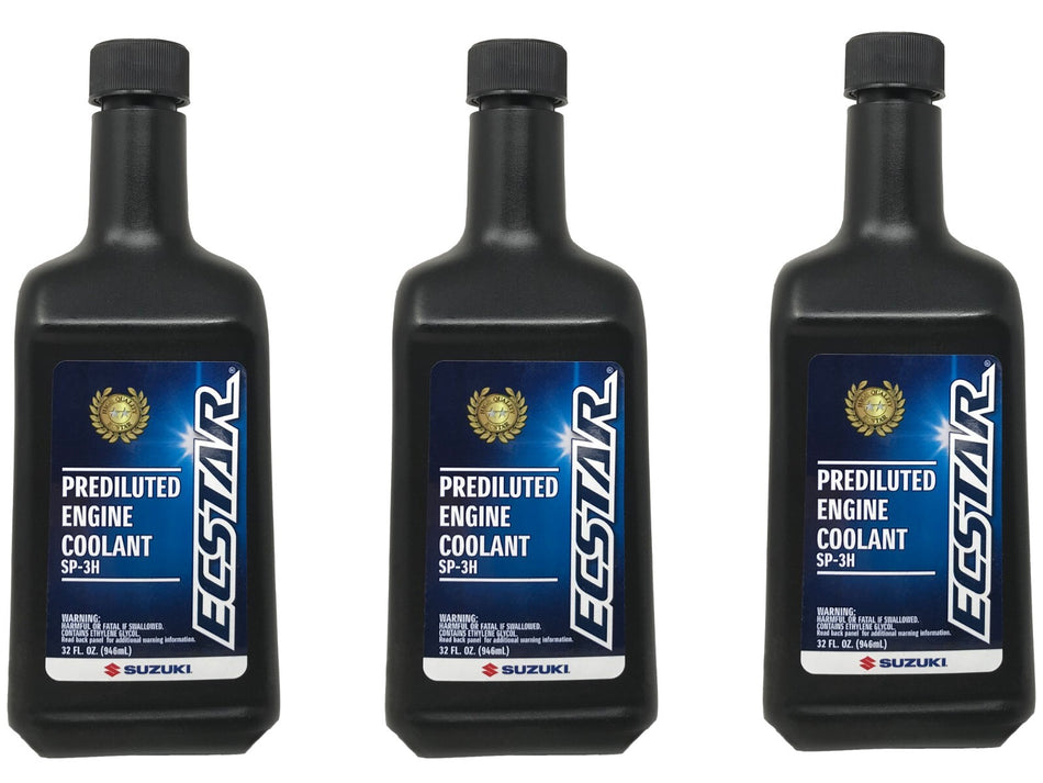 Suzuki Genuine OEM Ecstar Prediluted Engine Coolant 990A0-02E10-01Q - 3 Pack