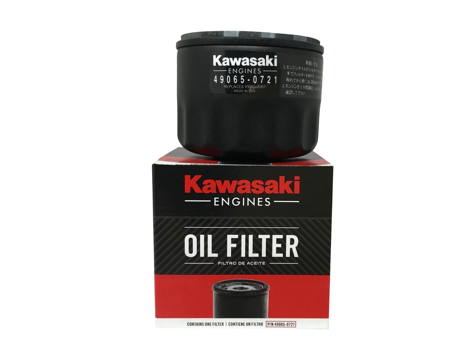 Kawasaki 49065-0721 OEM Oil Filter Replaces 49065-7007