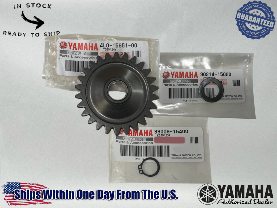 Yamaha OEM Banshee Idle Gear Starter idler kicker & Washer C Clip 1987-2006
