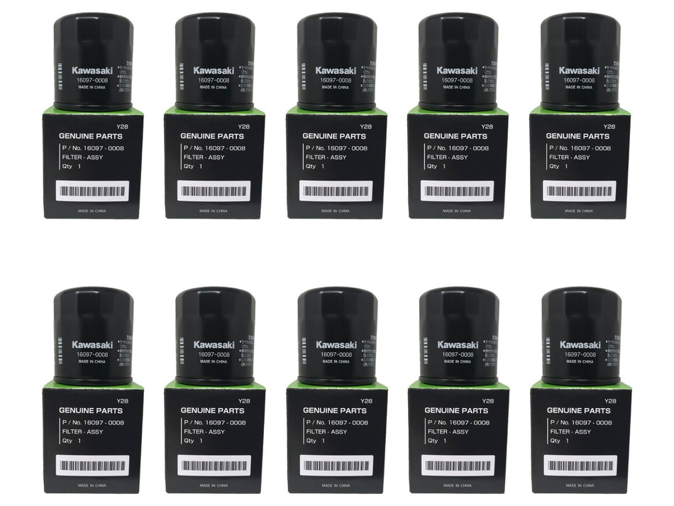 10 Pack Kawasaki OEM Oil Filter 16097-0008
