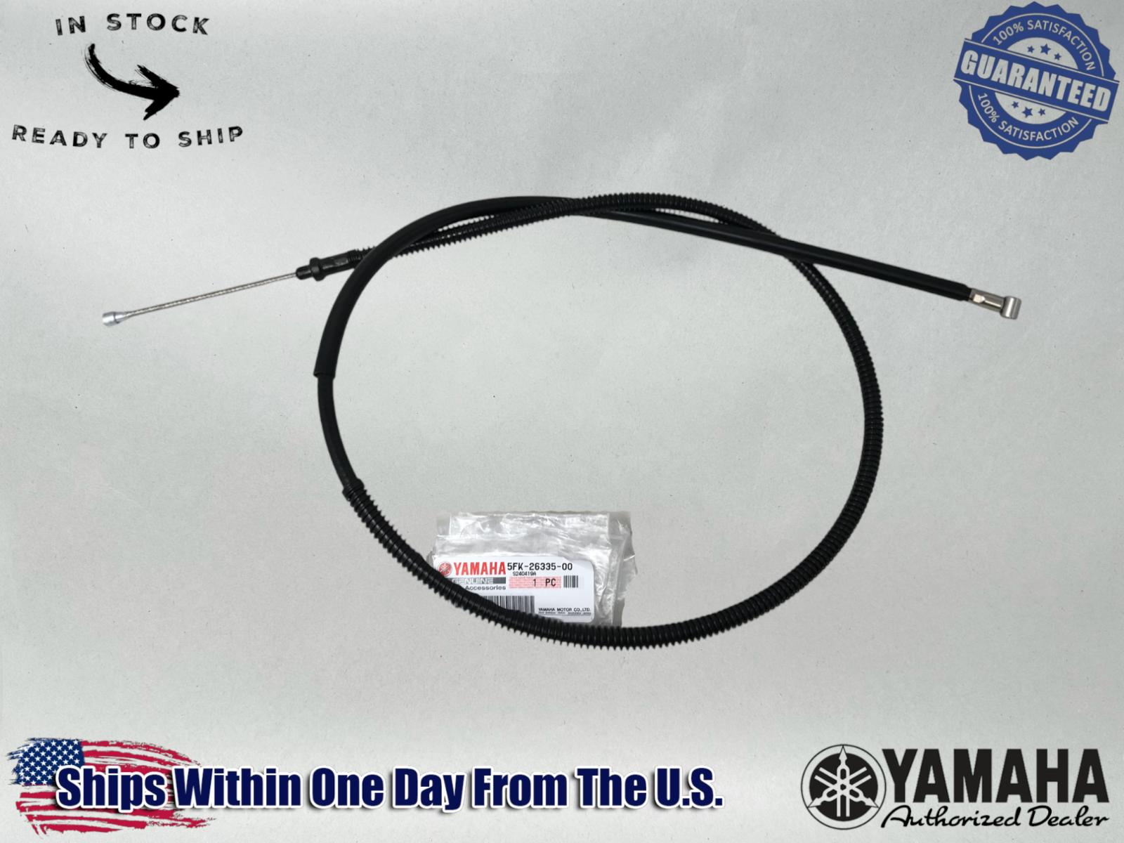 Yamaha Genuine OEM Authentic  Clutch Cable 5Fk 5FK-26335-00-00