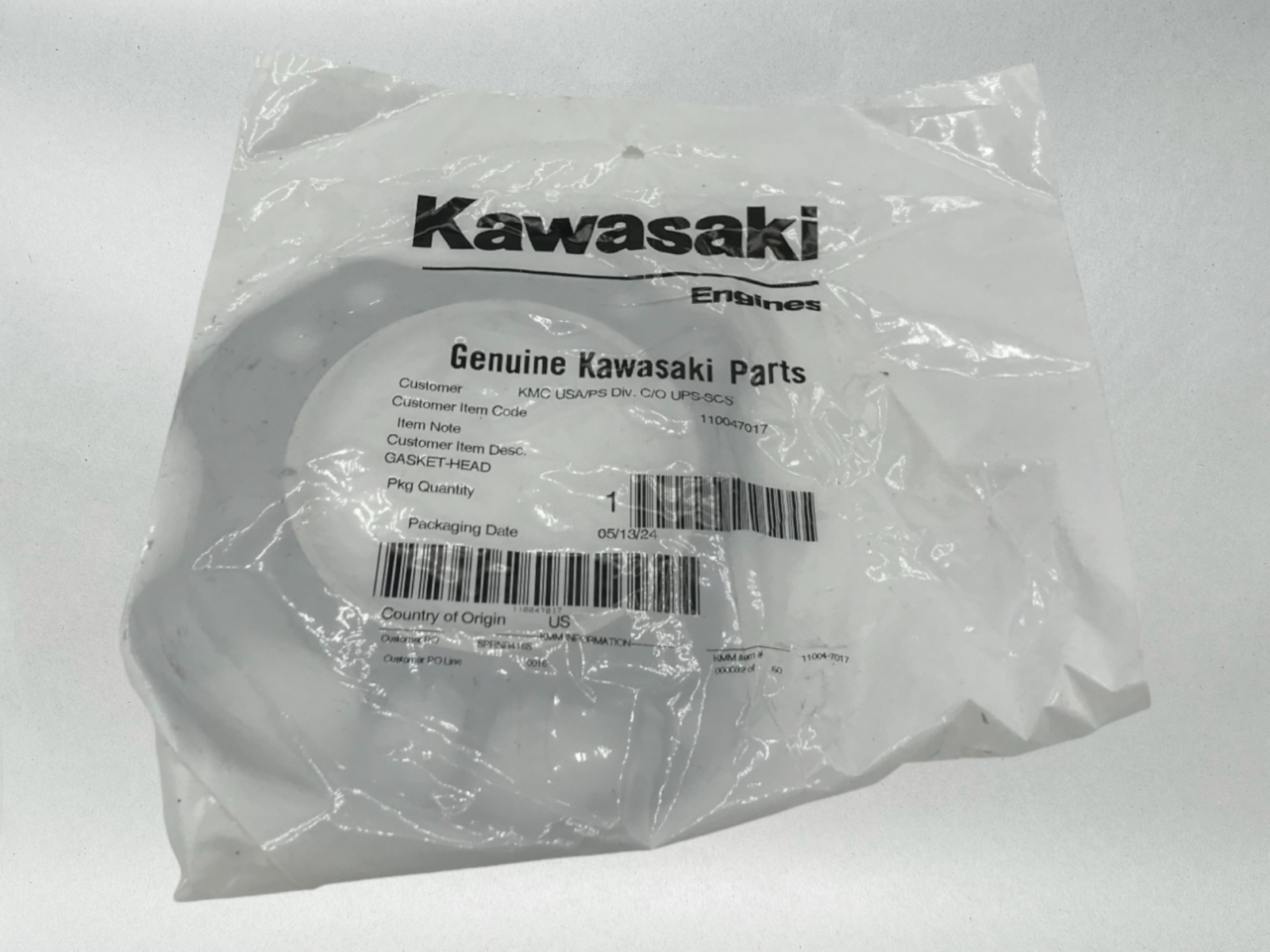 Kawasaki Genuine OEM Authentic GASKET-HEAD 11004-7017 1