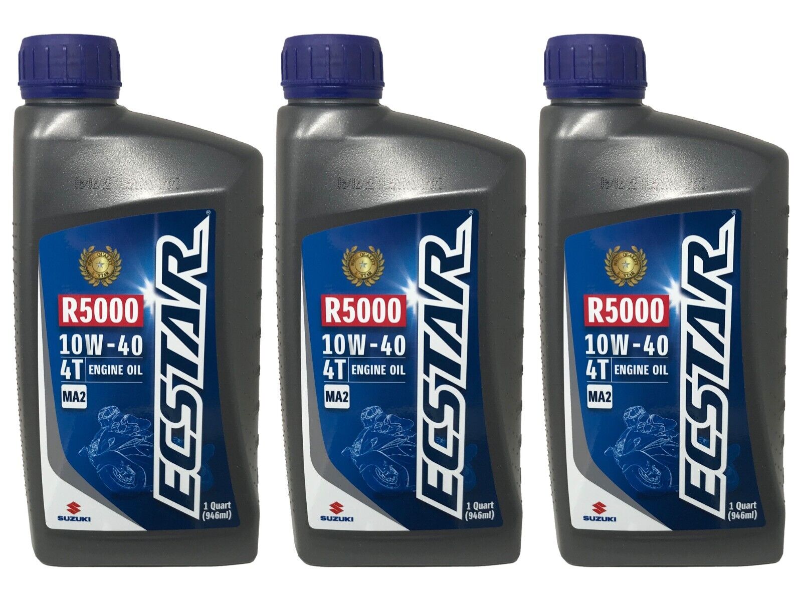 Suzuki Ecstar R5000 10W-40 Motorcycle Engine Oil 3 QUARTS 990A0-01E10-01Q 3 PACK