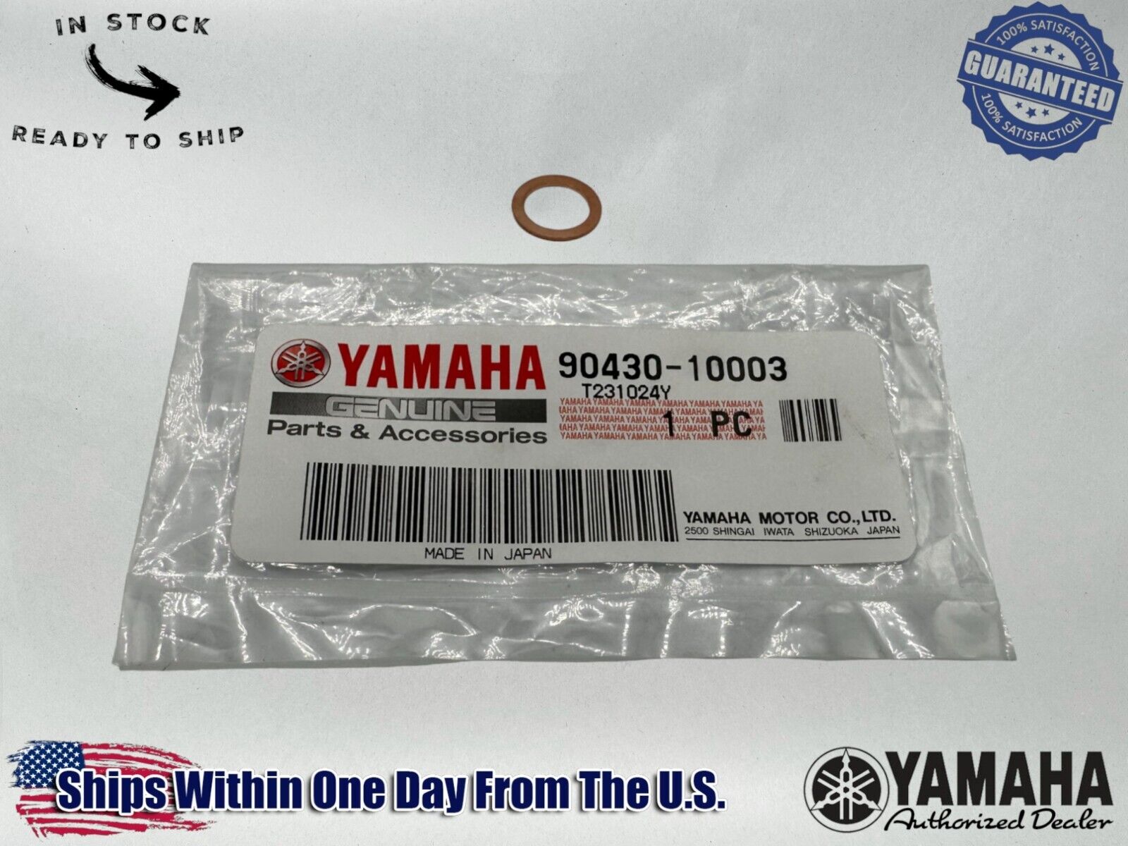 Yamaha Genuine OEM Authentic Gasket 90430-10003-00