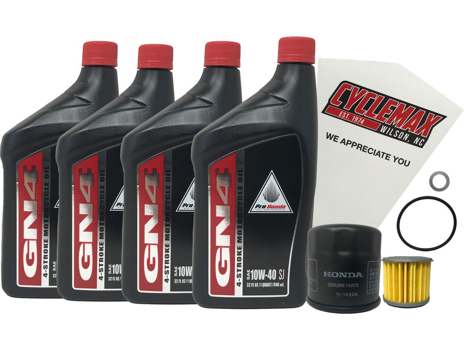 Honda GN4 Standard 10W-40 Oil Change Kit for 2014-2018 CTX700