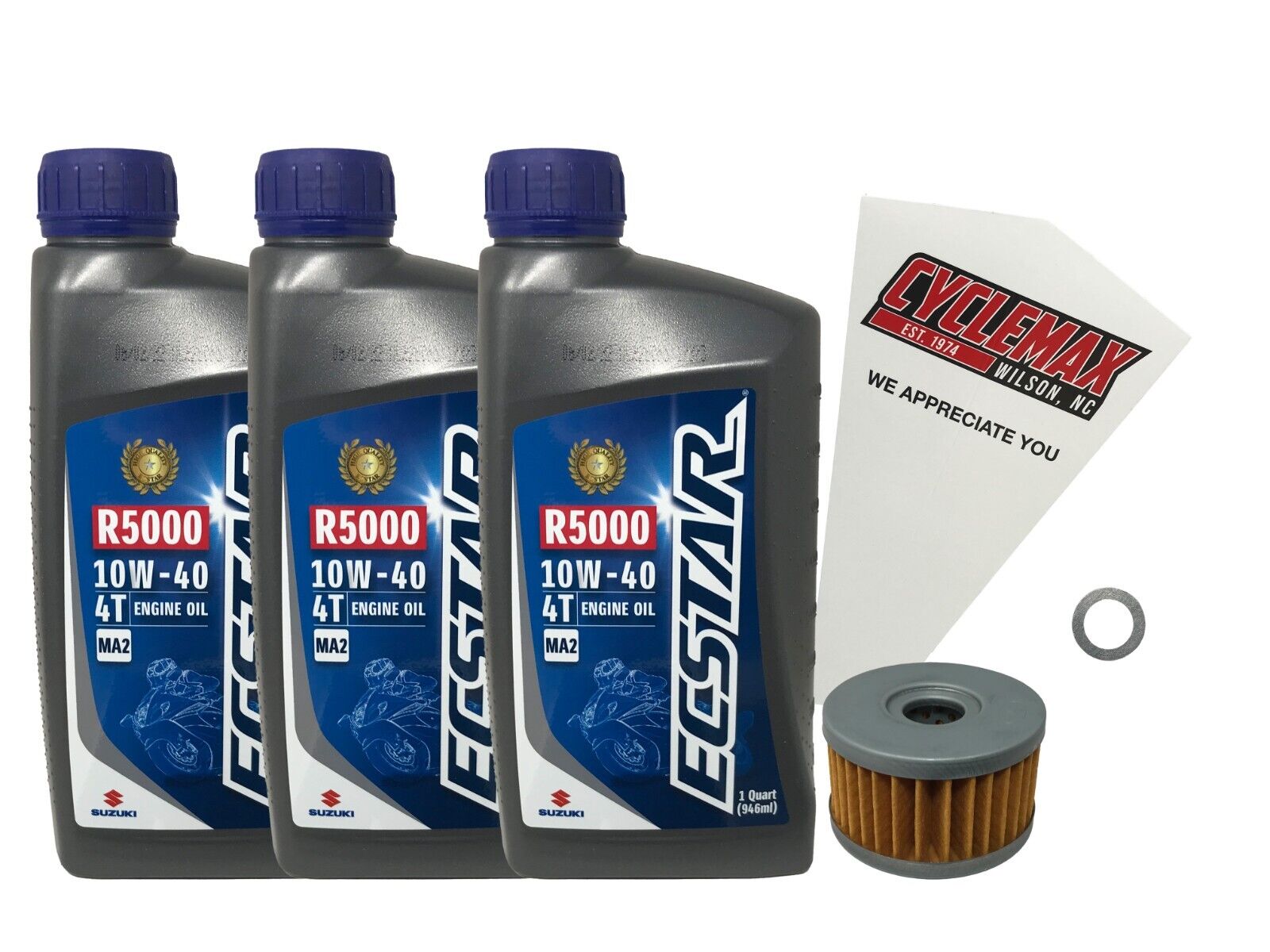 Cyclemax Genuine OEM Standard Oil Change Kit fits 1996-2022 Suzuki DR-650