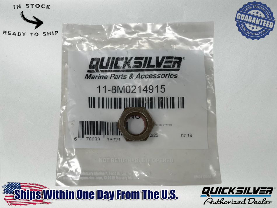 Mercury OEM Mercruiser Quicksilver Pinion Nut Yoke Nut 8M0214915