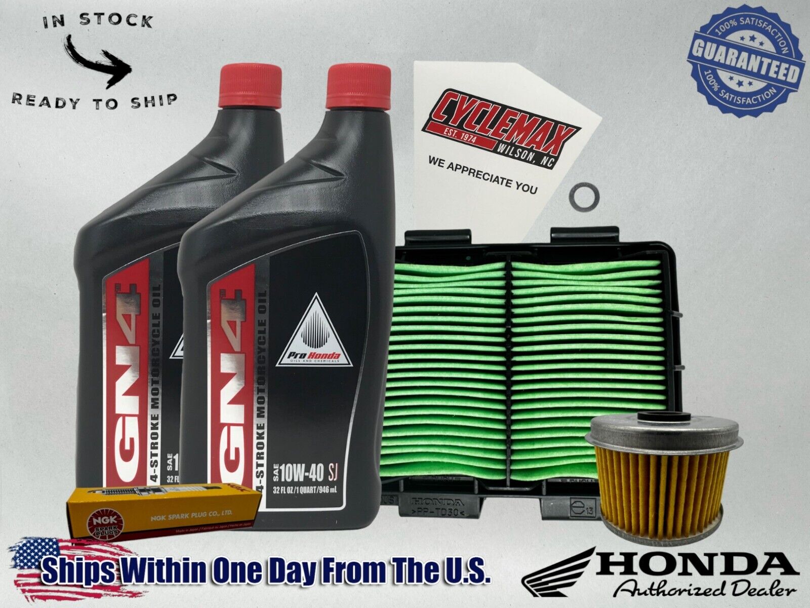 Cyclemax Standard 10W-40 Tune Up Kit fits 2022-2024 Honda Rebel 300 CMX300