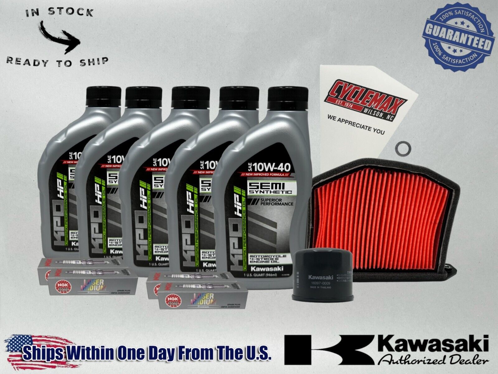 Cyclemax Semi-Synthetic KPO Tune-Up Kit fits 2020-2023 Kawasaki Z H2