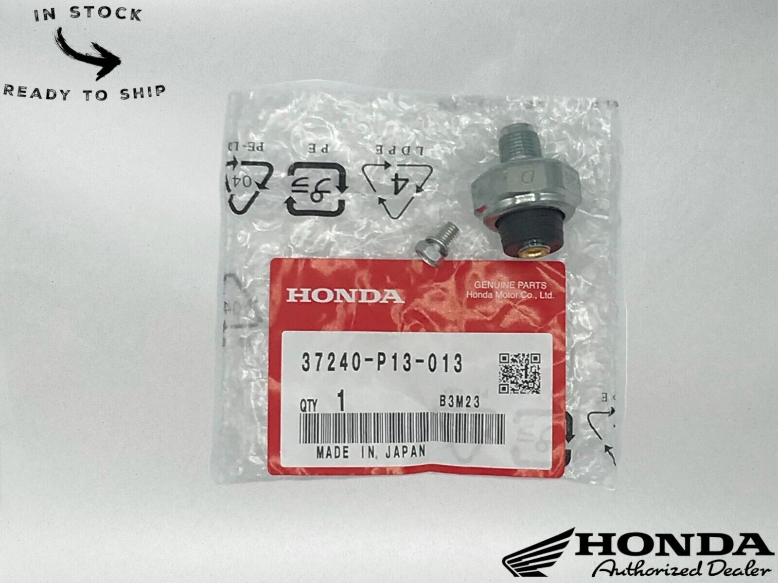 Honda Genuine OEM Oil Pressure Switch 37240-P13-013