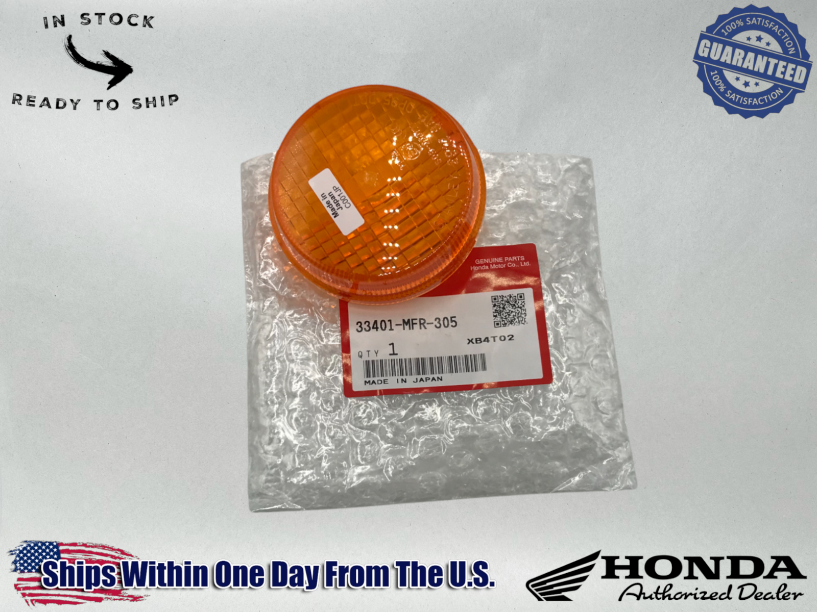 Honda OEM Turn Signal Lens 1998-2018 Shadow Phantom Spirit Fury 33401-MFR-305