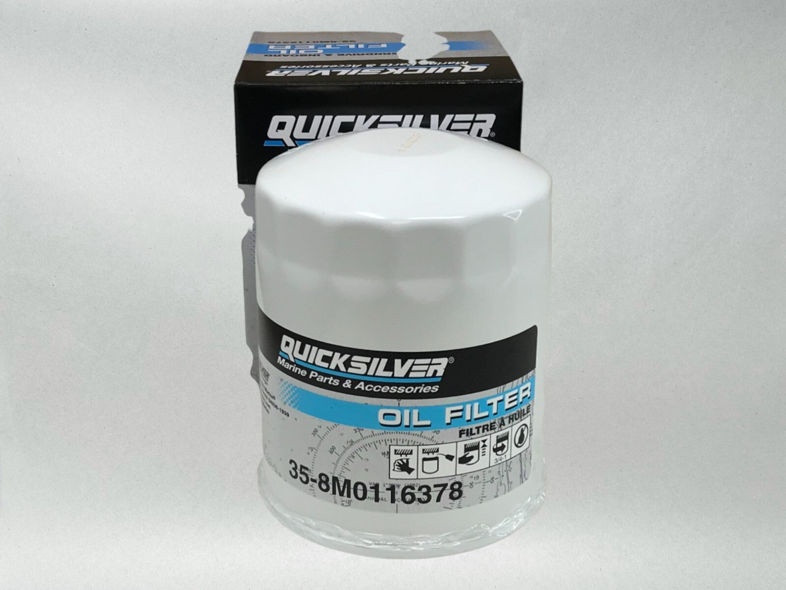 Quicksilver Genuine OEM Authentic Marine Oil Filter 35-8M0116378