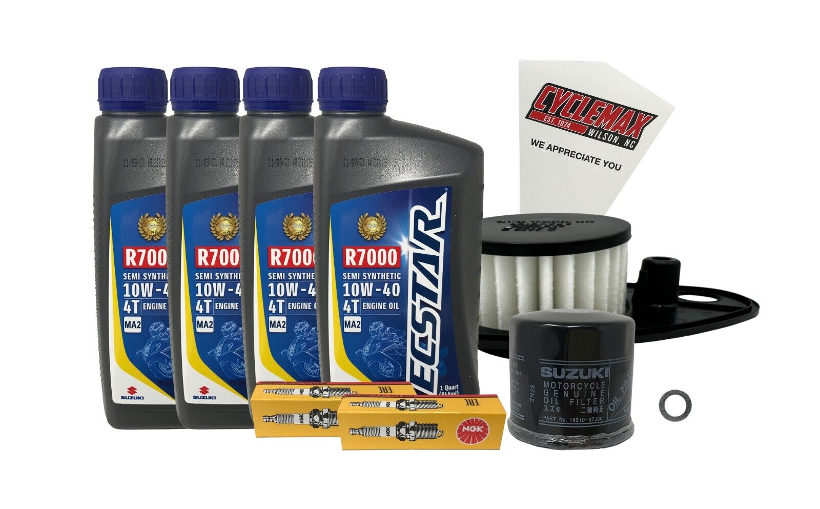 Cyclemax Semi-Synthetic Tune Up Kit w/ Plugs fits 2002-2012 Suzuki VL-800 K5