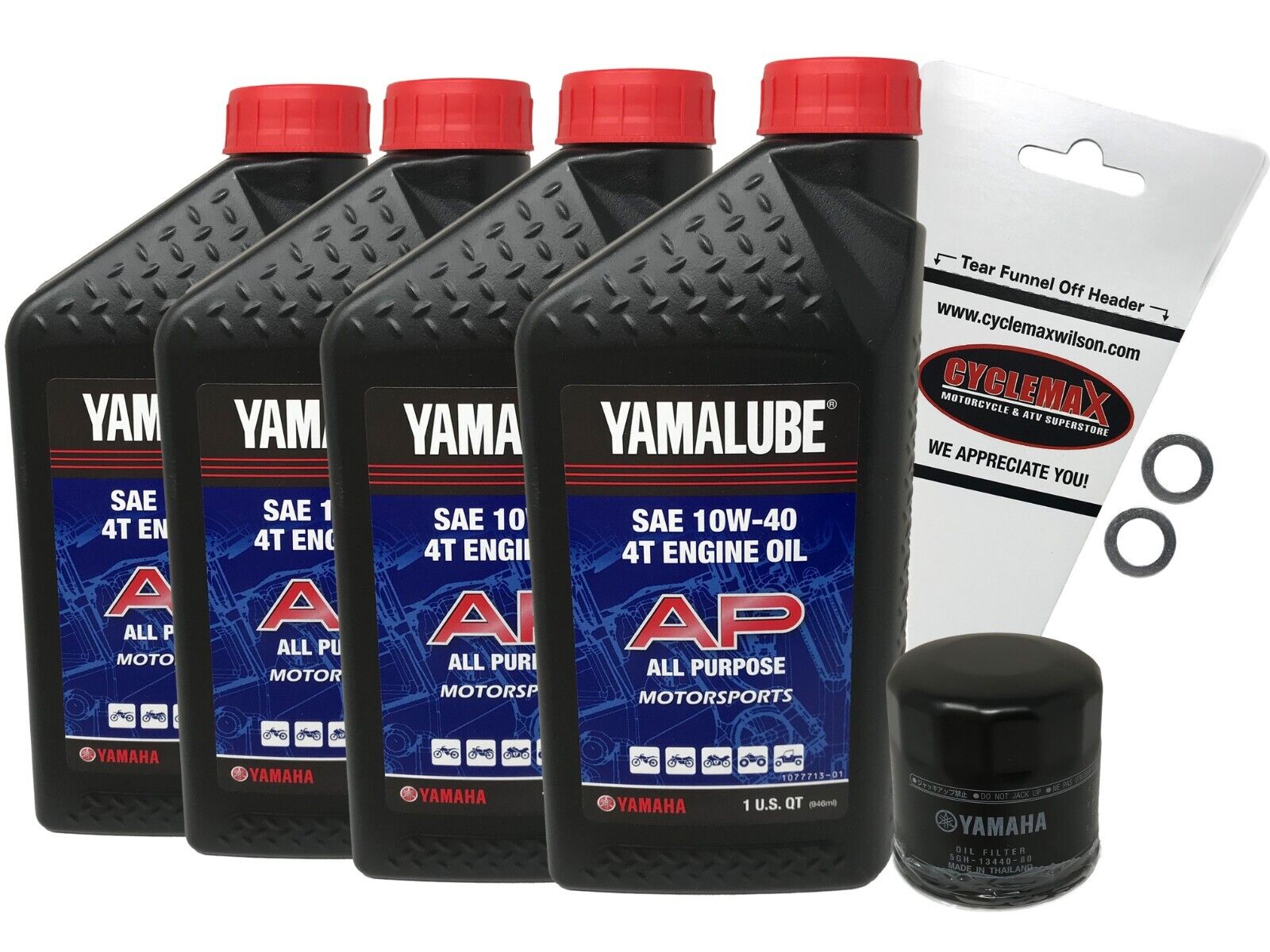 Cyclemax Genuine OEM 2014-2023 Yamaha Super Tenere XT1200 XTZ1200 Oil Change Kit