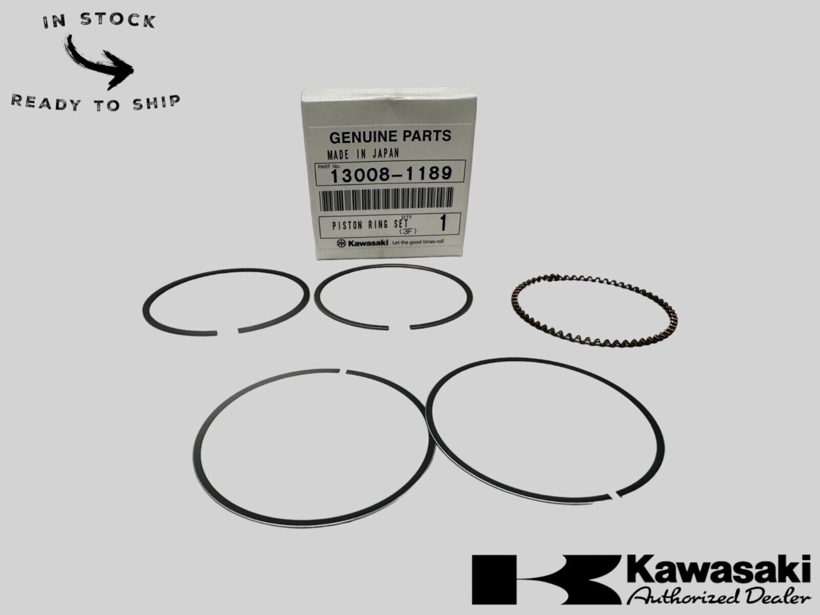 Kawasaki Genuine OEM Piston Ring Set 13008-1189